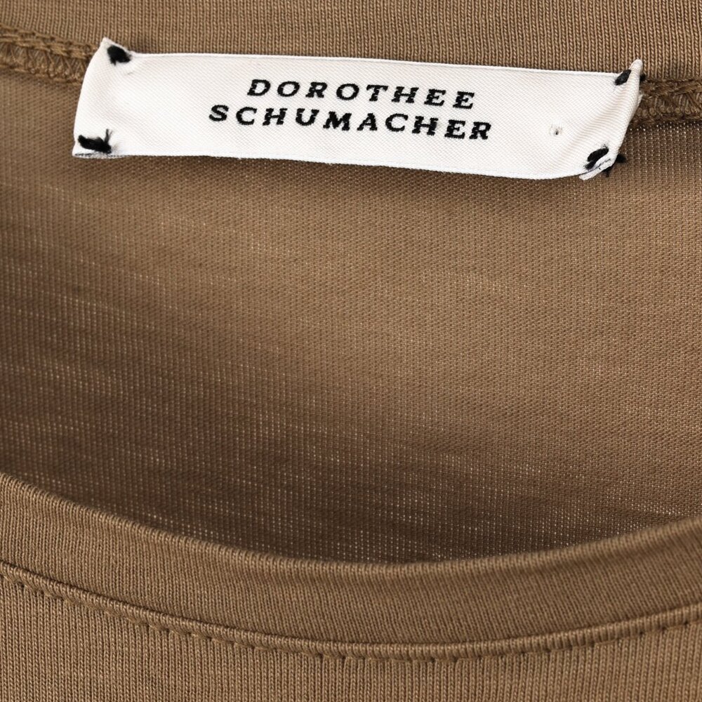 Dorothee Schumacher Casual Statement Brown Crochet-Trim Tiered Maxi Dress - Picture 5 of 10